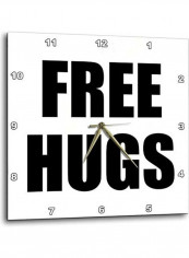 Free Hugs Wall Clock Black 10x10inch