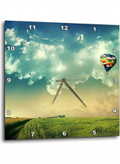 Hot Air Balloon Themed Wall Clock Multicolour