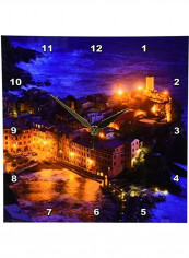 Italy Printed Analog Wall Clock Multicolour 10x10x0.1inch