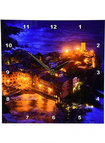 Italy Printed Analog Wall Clock Multicolour 10x10x0.1inch