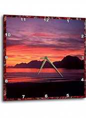 Sunset On Kuluk Beach Wall Clock Multicolour 13 X 13inch
