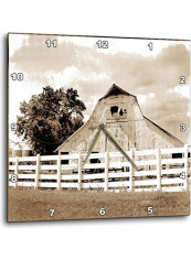DPP 12244 1 Pig Barn In Sepia Wall Clock Multicolour 10x10inch