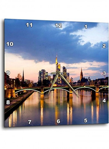 Frankfurt Germany Themed Wall Clock Multicolour