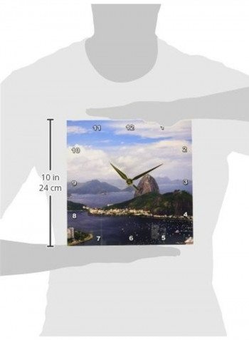 Sugarloaf Peak At Rio De Janeiro Brazil Wall Clock Multicolour 10x10inch