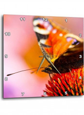 Butterfly Printed Analog Wall Clock Multicolour 10x10x0.1inch