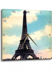Eiffel Tower Wall Clock Multicolour 10x10inch