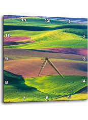Grassland Printed Analog Wall Clock Multicolour 10x10x0.1inch