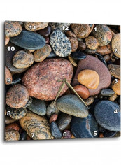 Pebbles Printed Analog Wall Clock Multicolour 10x10x0.1inch