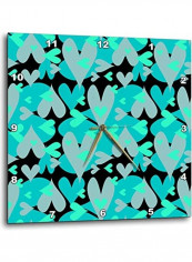 Hearts Printed Analog Wall Clock Multicolour 10x10x0.1inch