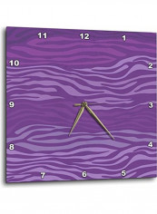 Wall Clock White/Purple 10 x 10inch