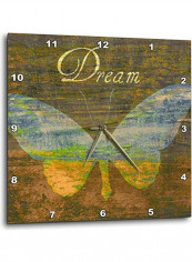 Dream Butterfly Printed Analog Wall Clock Multicolour 13x13x0.1inch
