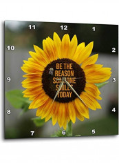 Quote Printed Wall Clock Multicolour 10x10x0.1inch