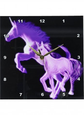 Unicorns Printed Analog Wall Clock Multicolour 10x10x0.1inch