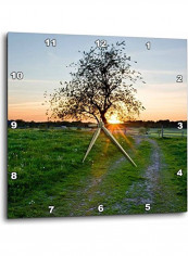 Farm In Ipswich Printed Wall Clock Multicolour 10 x 10inch