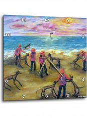 Dolphins Printed Wall Clock Multicolour 10 x 10inch