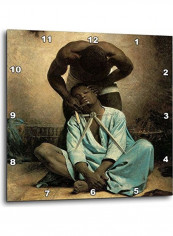 The Barber Of Suez By Leon Bonnat Wall Clock Multicolour 10 X 10inch
