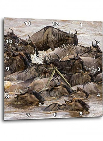 Wall Clock Multicolour 10x10inch