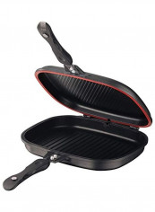 Aluminium Zest Plus Non-Stick Double Griller Black 19x12x3inch
