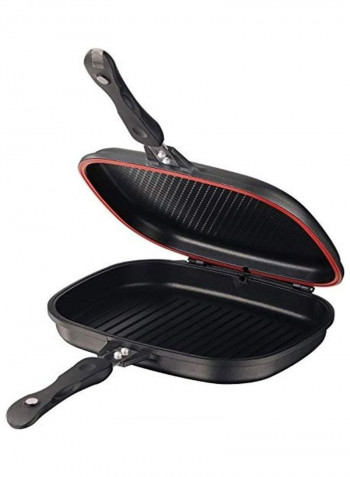 Aluminium Zest Plus Non-Stick Double Griller Black 19x12x3inch