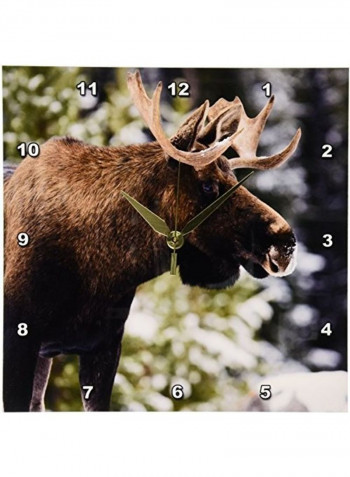 Bull Moose Wall Clock Multicolour 10 X 10inch
