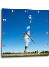 Davis Besse Nuclear Power Plant Printed Analog Wall Clock Blue/White/Brown 10x10x0.1inch