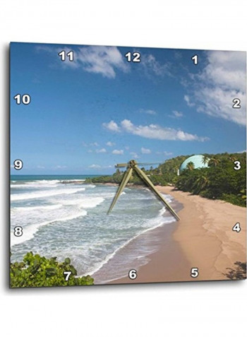 Puerto Rico Domes Beach Wall Clock Multicolour 10x10inch
