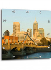 White River State Park Printed Wall Clock Multicolour 10x10x0.1inch