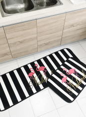 Soft Striped Nordic Style Rectangle Carpet Mat Multicolour 50x70cm