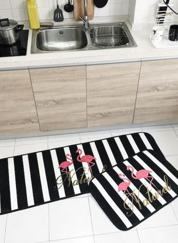 Soft Striped Nordic Style Rectangle Carpet Mat Multicolour 50x70cm