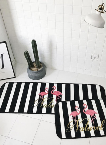 Soft Striped Nordic Style Rectangle Carpet Mat Multicolour 50x70cm