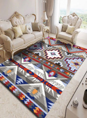 1-Piece Simple Geometry Patterned Floor Carpet Multicolour 50x80cm