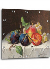 DPP 61858 1 Still Life Painting Of Fruit  Wall Clock Multicolour 10x10inch