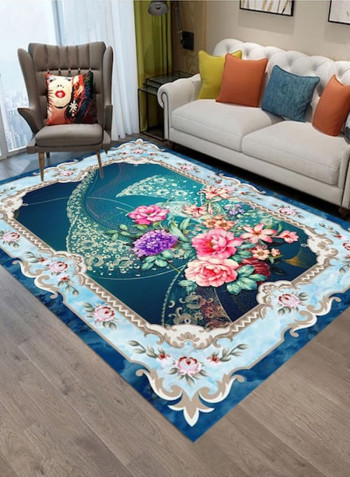 European Classical Print Living Room Rug Multicolour 50x80cm