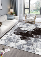 Modern Non-Skid Stylish Rectangular Rug Multicolour 50x80cm