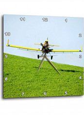 Crop Duster Working Wheat Farm Printed Wall Clock Multicolour 10x10x0.1inch