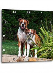 DPP 88772 1 Two Boxer Dogs Wall Clock Multicolour 10x10inch