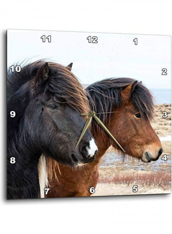 Horse Wall Clock Multicolour 10x10inch