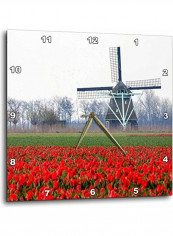Windmill Printed Analog Wall Clock Multicolour 10x10x0.1inch