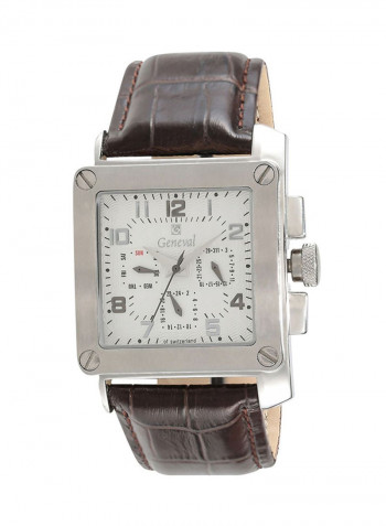 Men's Leather Analog Watch GL133WWO