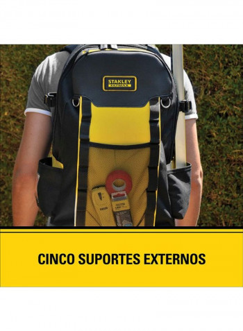 Multipurpose Backpack For Tools Yellow/Black/Silver 360x540x230millimeter