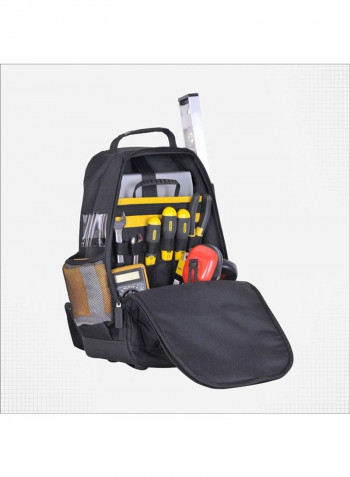 Multipurpose Backpack For Tools Yellow/Black/Silver 360x540x230millimeter