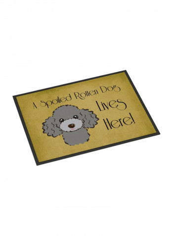 Poodle Spoiled Dog Lives Here Indoor/Outdoor Mat Multicolour 14 x 47inch