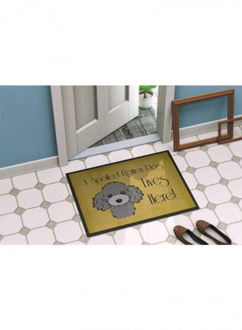 Poodle Spoiled Dog Lives Here Indoor/Outdoor Mat Multicolour 14 x 47inch