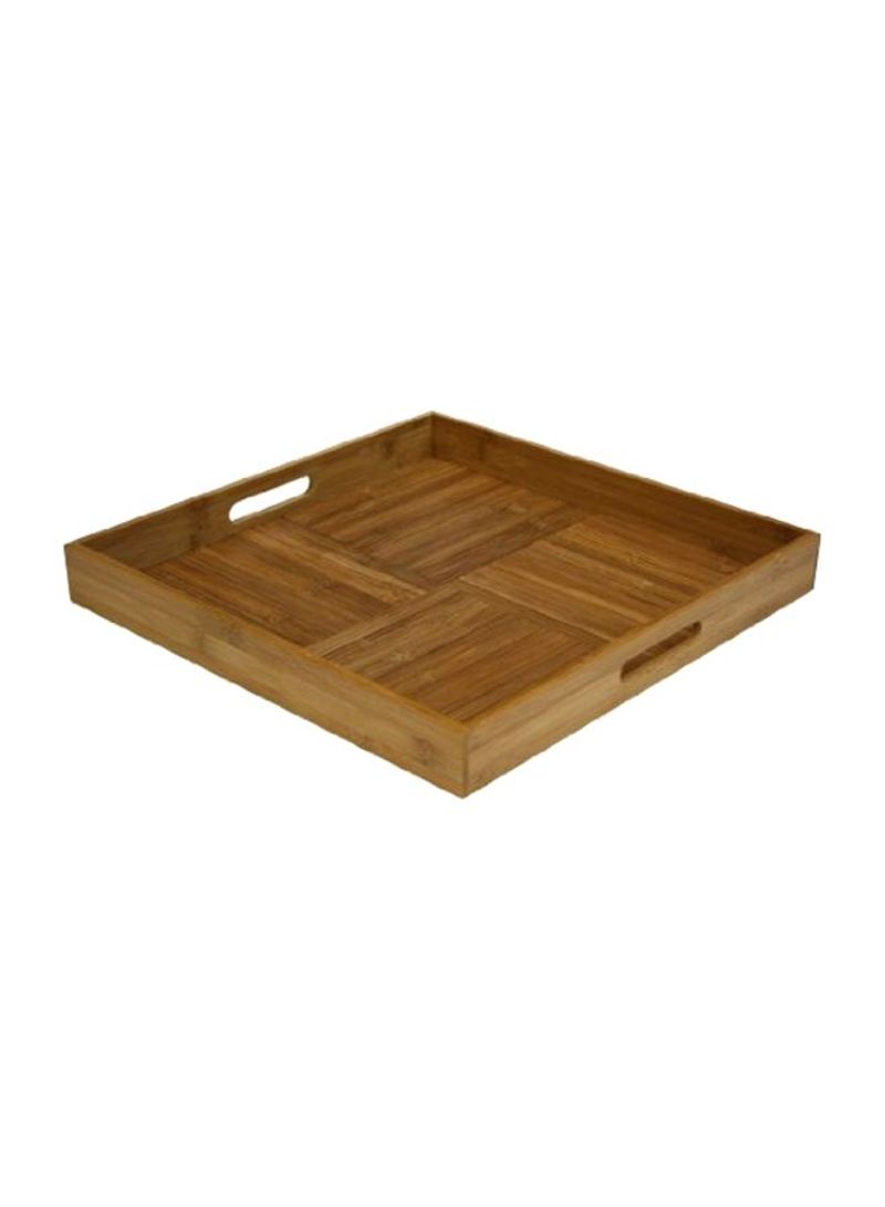 Square Ottoman Serving Tray Brown 17 x 17 x 2inch