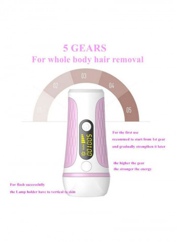 IPL Permanent Hair Removal Tool White/Pink
