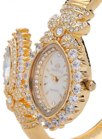 Women's 22K Gold Plated With Crystal Analog Watch P-21893