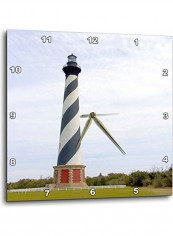 Cape Hatteras Lighthouse Printed Wall Clock Multicolour 10x10x0.1inch