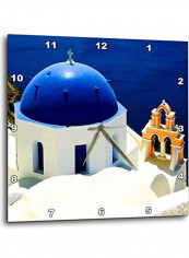 Greece Santorini Ocean Wall Clock Multicolour 10x10inch