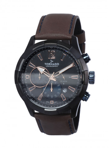 Men's Leather Chronograph Wrist Watch T8111-BLXB