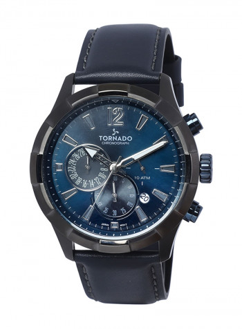 Men's Leather Chronograph Wrist Watch T8111-XLNN